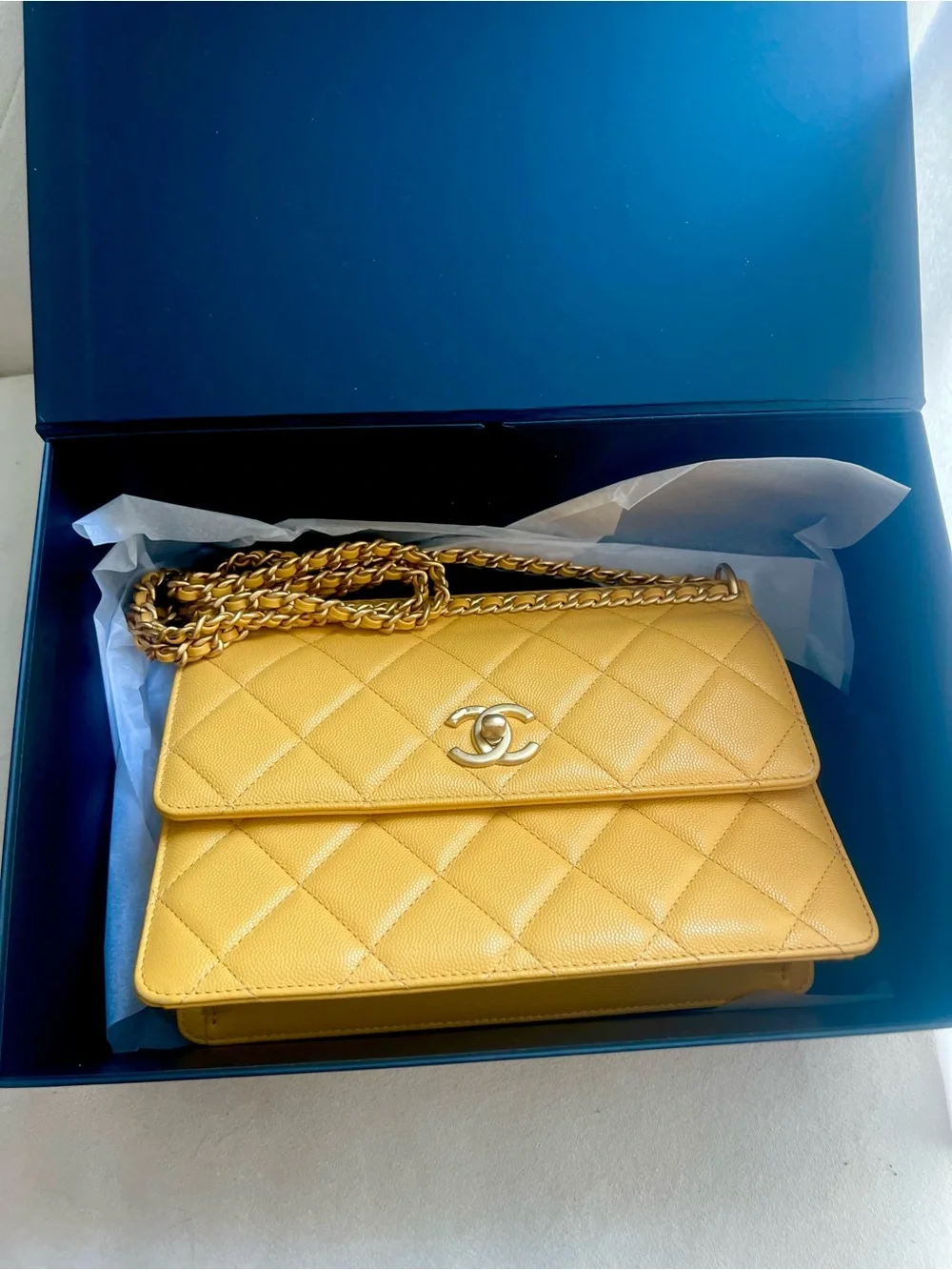 Chanel Caviar Frame Chain Flap Bag